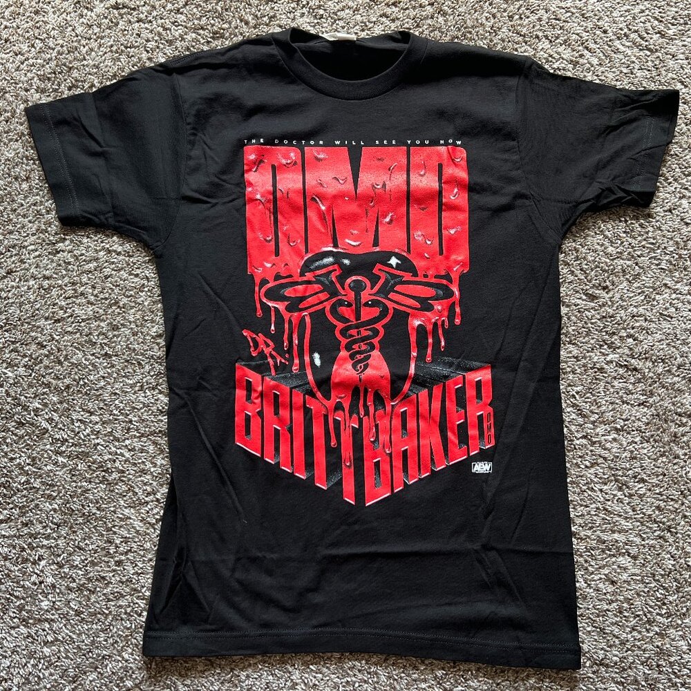 Men's AEW PWT All Elite Crate Exclusive Dr Britt Baker DMD "Lockjaw" T-Shirt - M